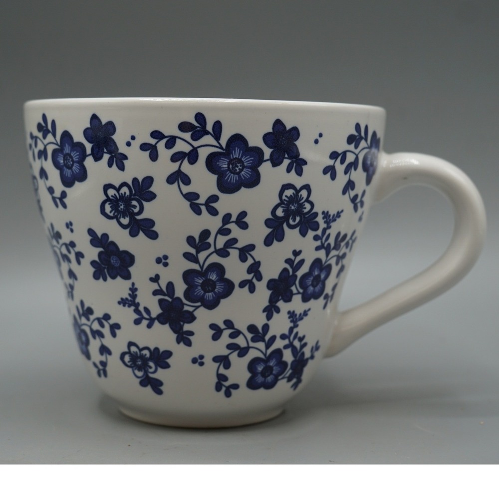 IKEA Promenad Mug Blue White Floral Porcelain Coffee Cup 21533 Scandinavian